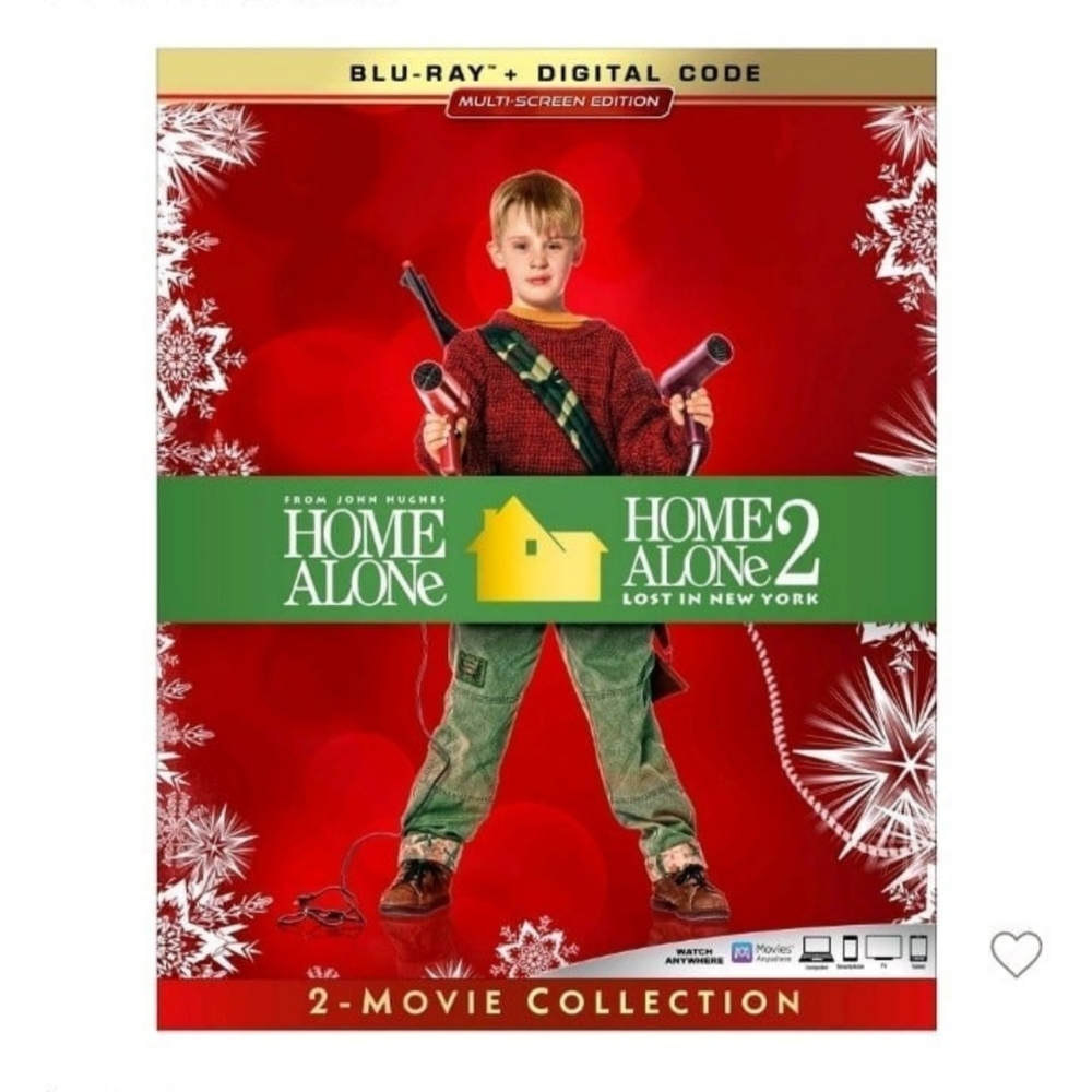 Home Alone & Home Alone 2 -Blu Ray/Dvd/Digital Disney Movie Club Exclusive - NEW